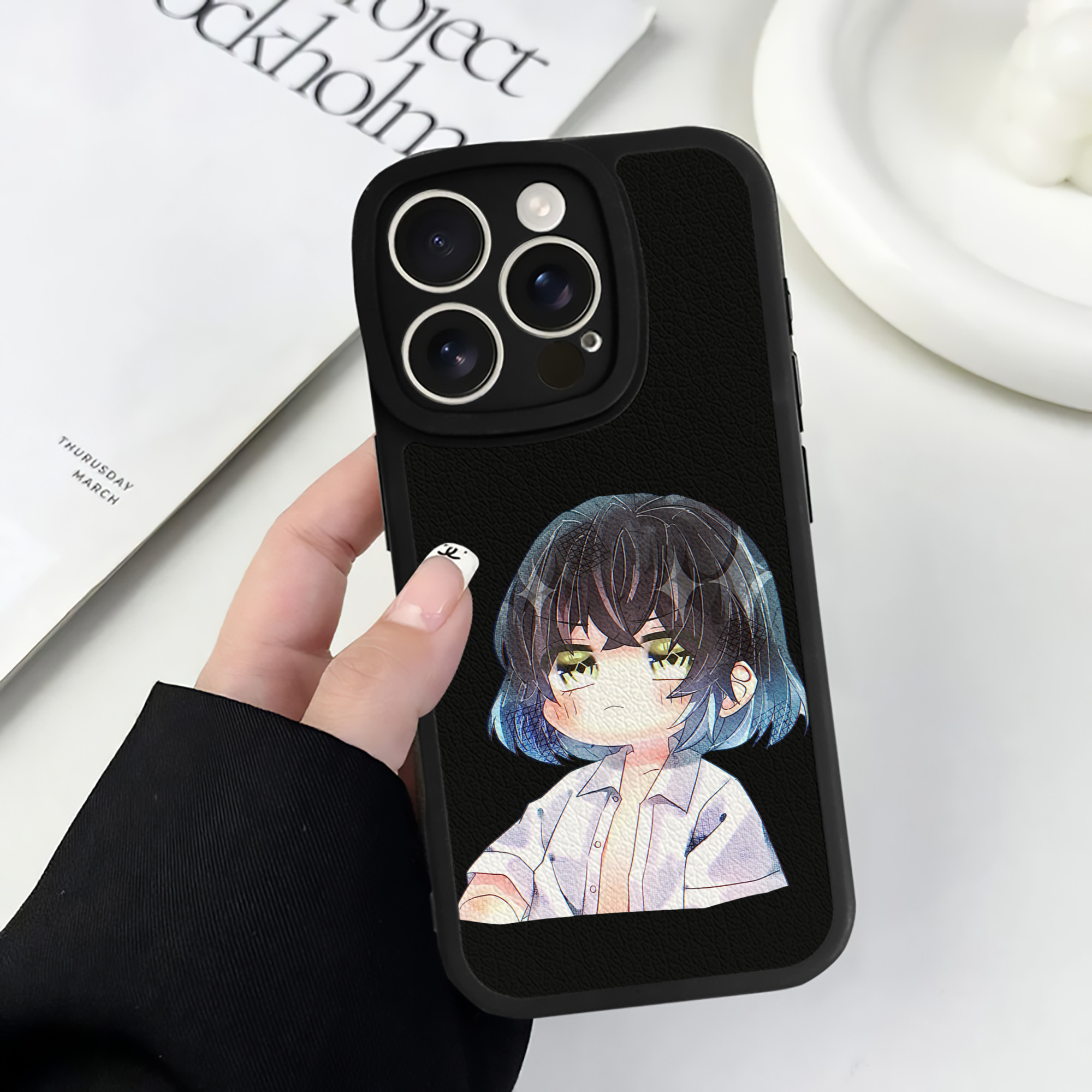 （画像用） 鬼滅の刃（きめつのやいば）嘴平 伊之助／はしびら いのすけ Hashibira Inosuke 【iPhone 16シリーズ対応】シリコンスマホケース（レザー調） 材質：シリコン
